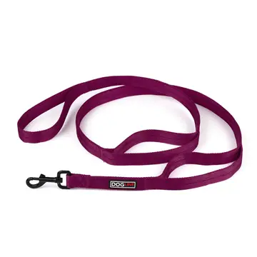 DogLine- Flat Leash Multi Handle Berry