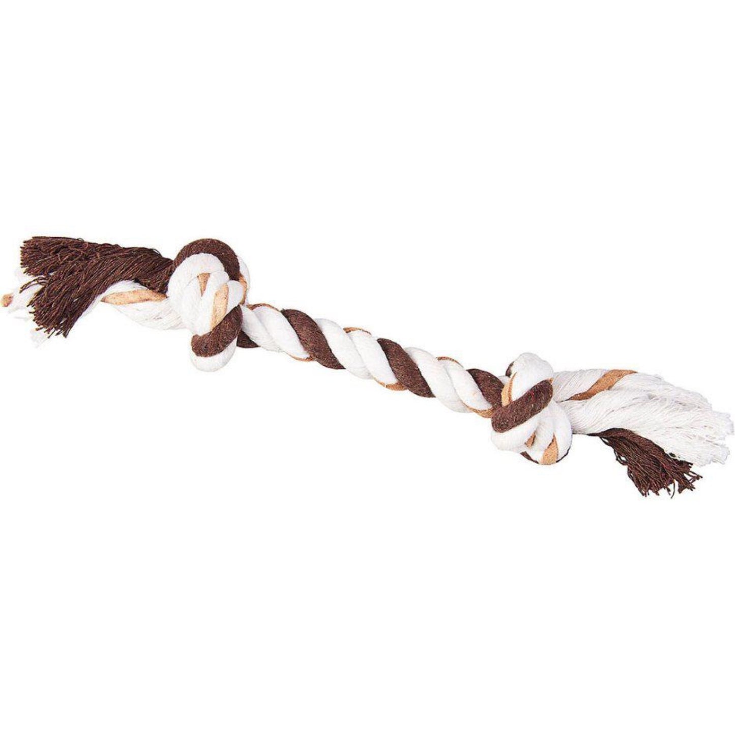 Spot Dog Rope Knot brown and white