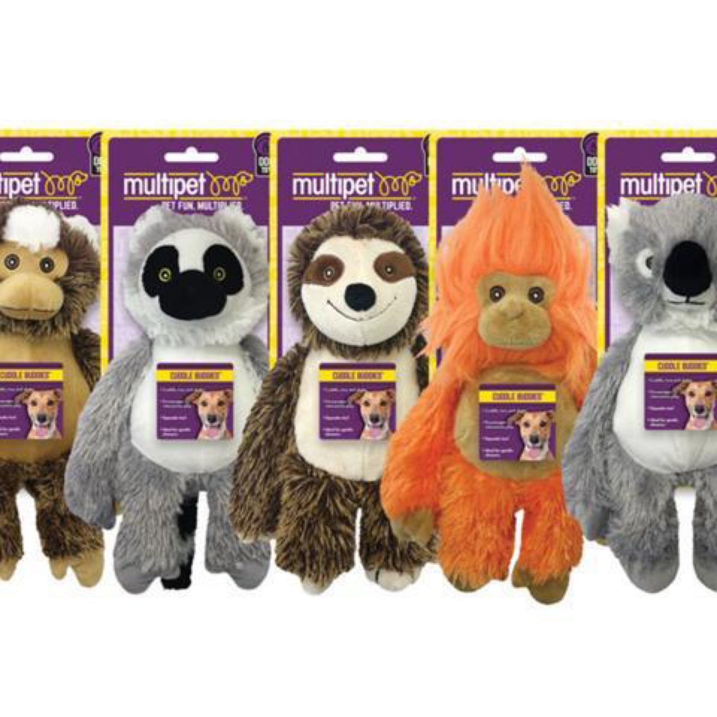 Multipet Bark Buddy Animal Dog Toy Characters