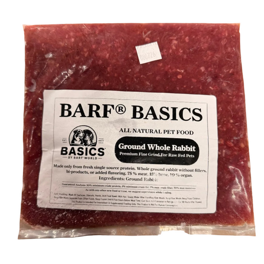 Basics Raw Whole Rabbit 1lb