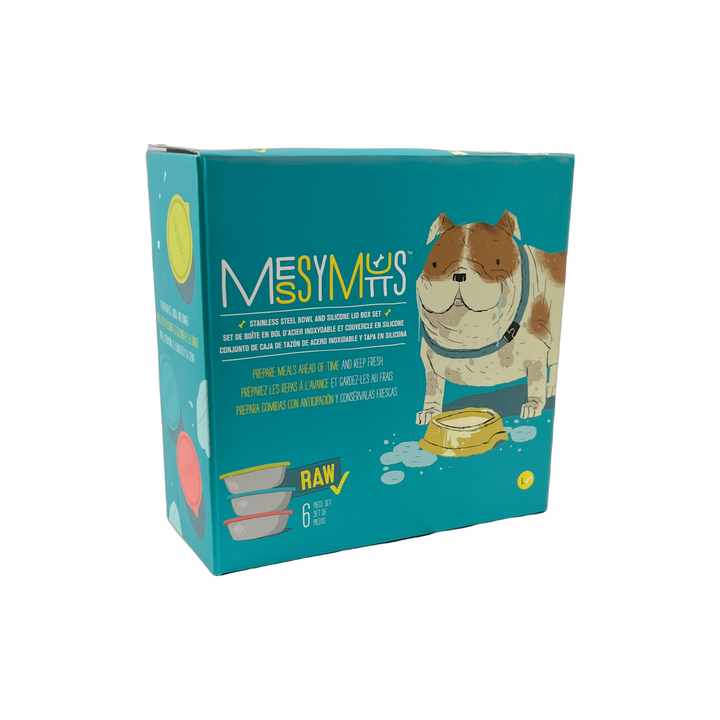 Messy Mutts Large Bowl Variety Lid Pack